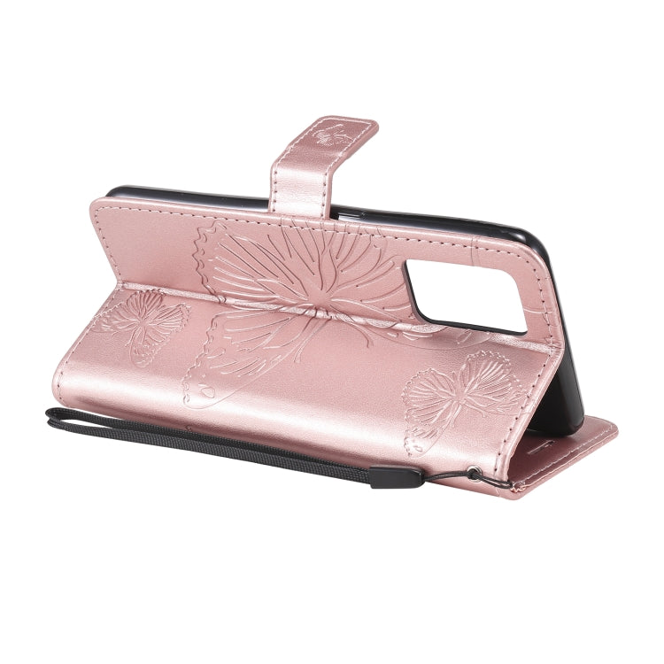 For OPPO A74 4G / F19 4G Pressed Printing Butterfly Pattern Horizontal Flip PU Leather Case with Holder & Card Slots & Wallet & Lanyard