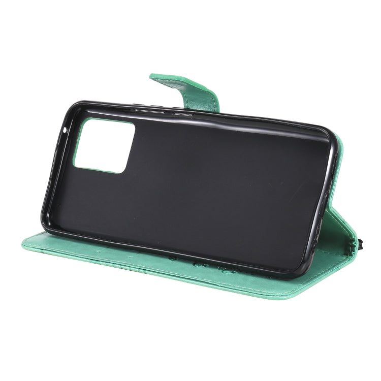 For OPPO Realme 8 Pro / Realme 8 Pressed Printing Butterfly Pattern Horizontal Flip PU Leather Case with Holder & Card Slots & Wallet & Lanyard