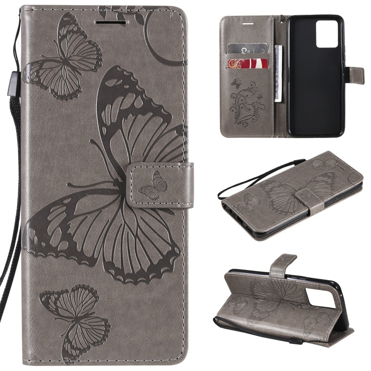 For OPPO Realme 8 Pro / Realme 8 Pressed Printing Butterfly Pattern Horizontal Flip PU Leather Case with Holder & Card Slots & Wallet & Lanyard