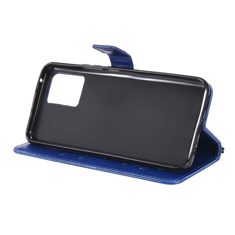 For OPPO Realme 8 Pro / Realme 8 Pressed Printing Butterfly Pattern Horizontal Flip PU Leather Case with Holder & Card Slots & Wallet & Lanyard