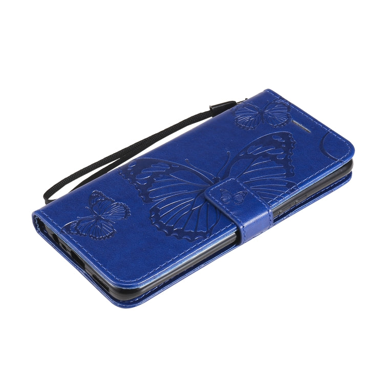 For OPPO Realme 8 Pro / Realme 8 Pressed Printing Butterfly Pattern Horizontal Flip PU Leather Case with Holder & Card Slots & Wallet & Lanyard