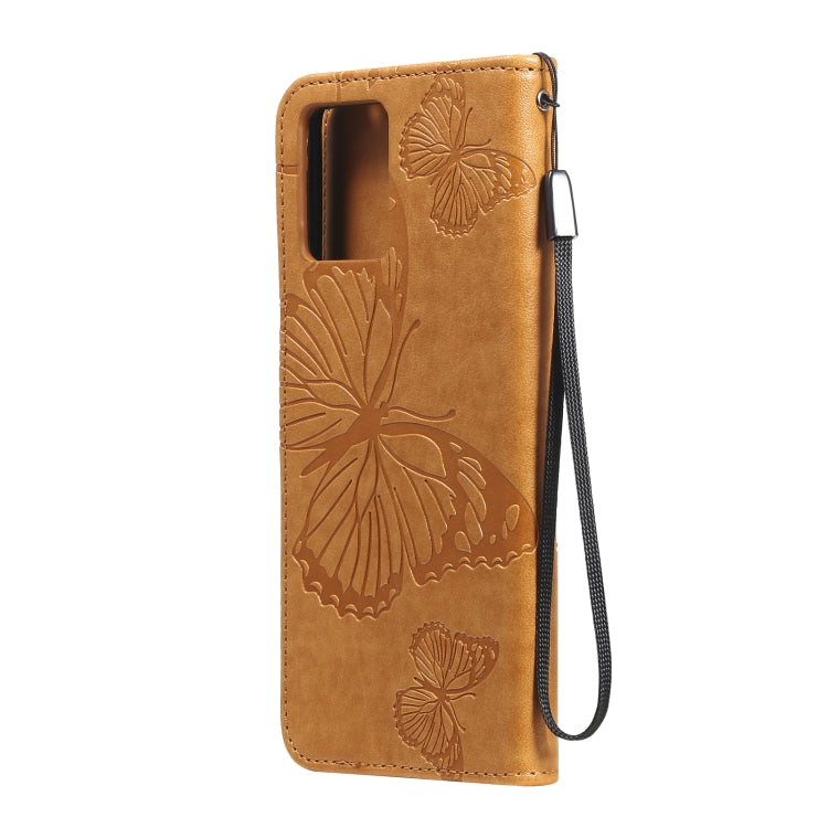 For OPPO Realme 8 Pro / Realme 8 Pressed Printing Butterfly Pattern Horizontal Flip PU Leather Case with Holder & Card Slots & Wallet & Lanyard