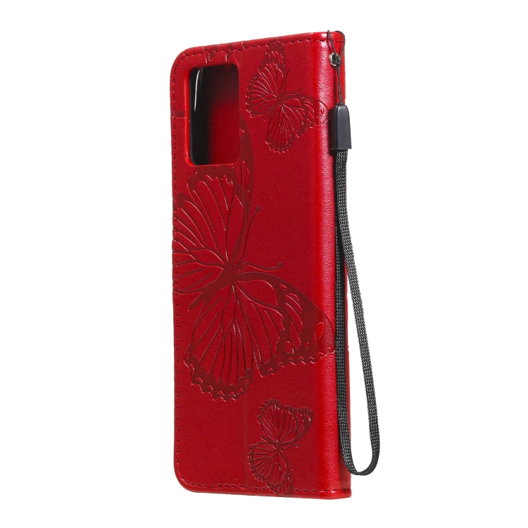 For OPPO Realme 8 Pro / Realme 8 Pressed Printing Butterfly Pattern Horizontal Flip PU Leather Case with Holder & Card Slots & Wallet & Lanyard