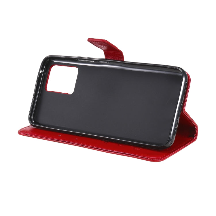 For OPPO Realme 8 Pro / Realme 8 Pressed Printing Butterfly Pattern Horizontal Flip PU Leather Case with Holder & Card Slots & Wallet & Lanyard