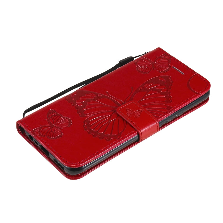 For OPPO Realme 8 Pro / Realme 8 Pressed Printing Butterfly Pattern Horizontal Flip PU Leather Case with Holder & Card Slots & Wallet & Lanyard