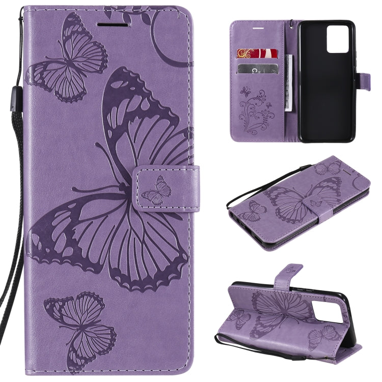 For OPPO Realme 8 Pro / Realme 8 Pressed Printing Butterfly Pattern Horizontal Flip PU Leather Case with Holder & Card Slots & Wallet & Lanyard