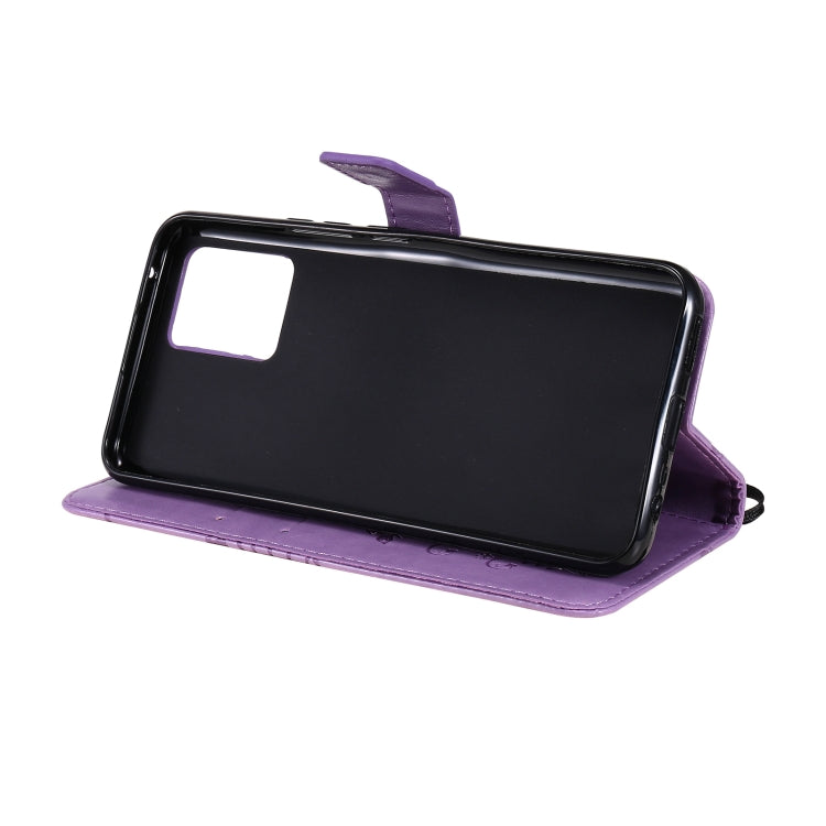 For OPPO Realme 8 Pro / Realme 8 Pressed Printing Butterfly Pattern Horizontal Flip PU Leather Case with Holder & Card Slots & Wallet & Lanyard