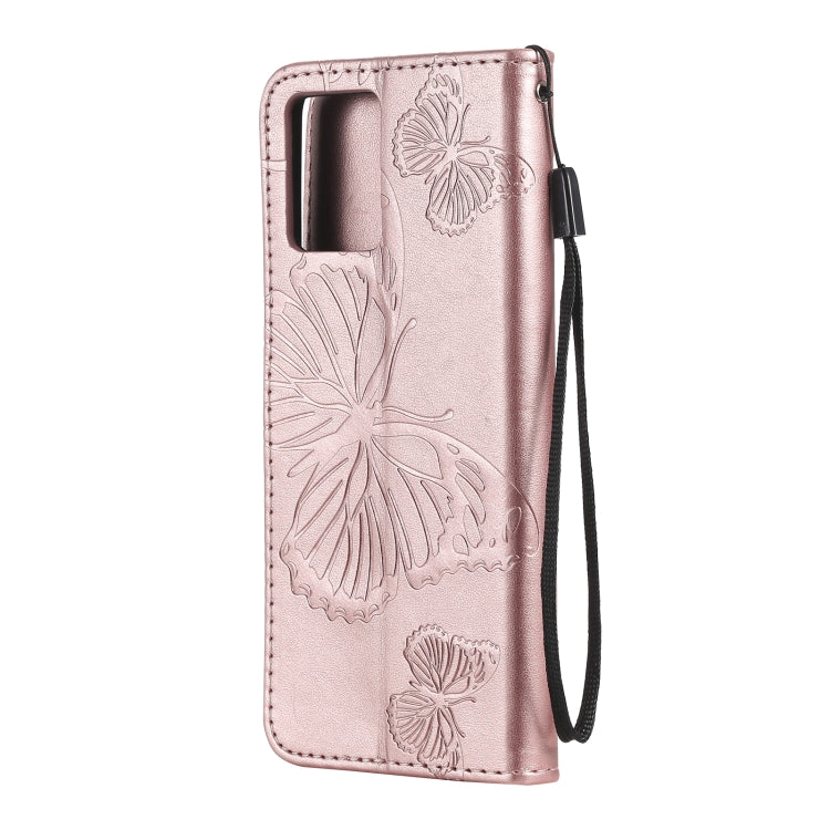 For OPPO Realme 8 Pro / Realme 8 Pressed Printing Butterfly Pattern Horizontal Flip PU Leather Case with Holder & Card Slots & Wallet & Lanyard