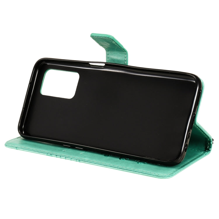 For OPPO Realme V13 Pressed Printing Butterfly Pattern Horizontal Flip PU Leather Case with Holder & Card Slots & Wallet & Lanyard