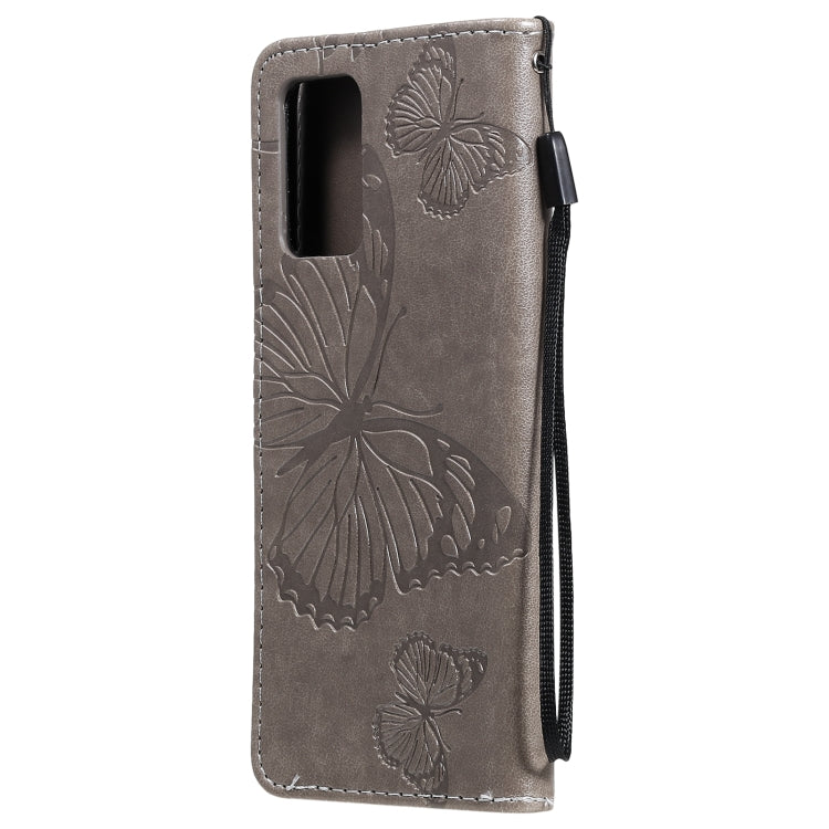 For OPPO Realme V13 Pressed Printing Butterfly Pattern Horizontal Flip PU Leather Case with Holder & Card Slots & Wallet & Lanyard