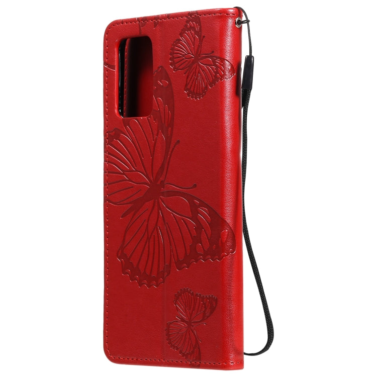 For OPPO Realme V13 Pressed Printing Butterfly Pattern Horizontal Flip PU Leather Case with Holder & Card Slots & Wallet & Lanyard