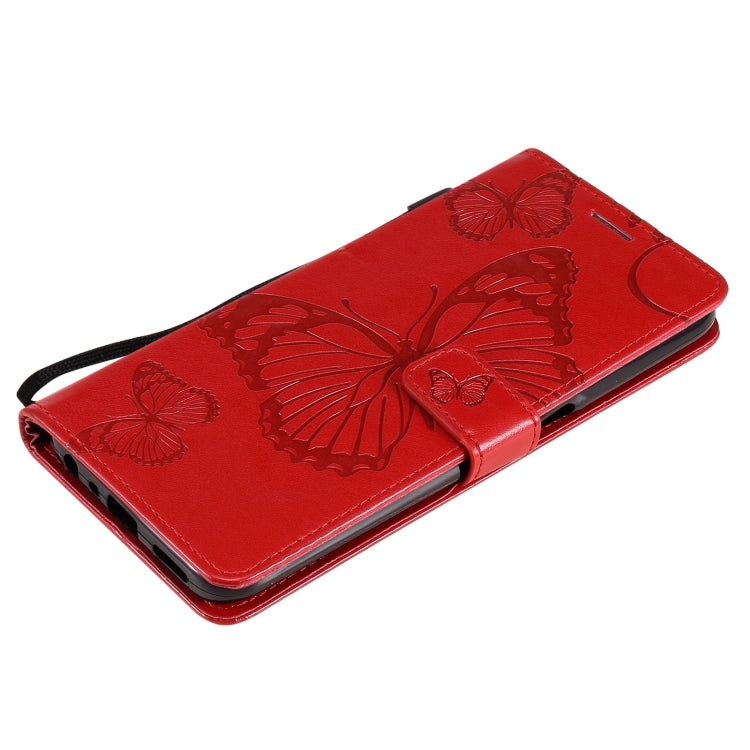 For OPPO Realme V13 Pressed Printing Butterfly Pattern Horizontal Flip PU Leather Case with Holder & Card Slots & Wallet & Lanyard