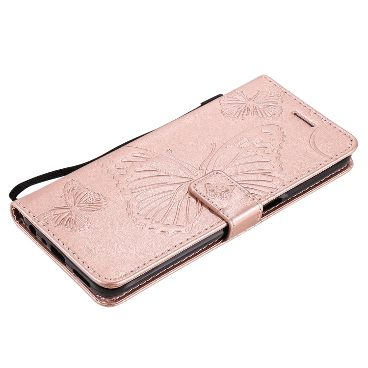 For OPPO Realme V13 Pressed Printing Butterfly Pattern Horizontal Flip PU Leather Case with Holder & Card Slots & Wallet & Lanyard