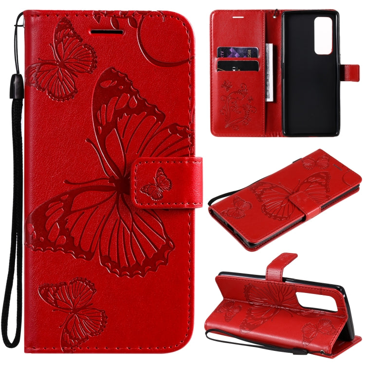 For OPPO Reno5 Pro+ 5G / Find X3 Neo Pressed Printing Butterfly Pattern Horizontal Flip PU Leather Case with Holder & Card Slots & Wallet & Lanyard