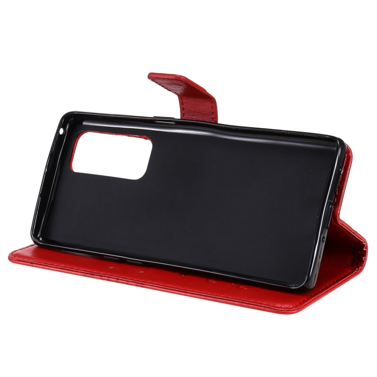 For OPPO Reno5 Pro+ 5G / Find X3 Neo Pressed Printing Butterfly Pattern Horizontal Flip PU Leather Case with Holder & Card Slots & Wallet & Lanyard