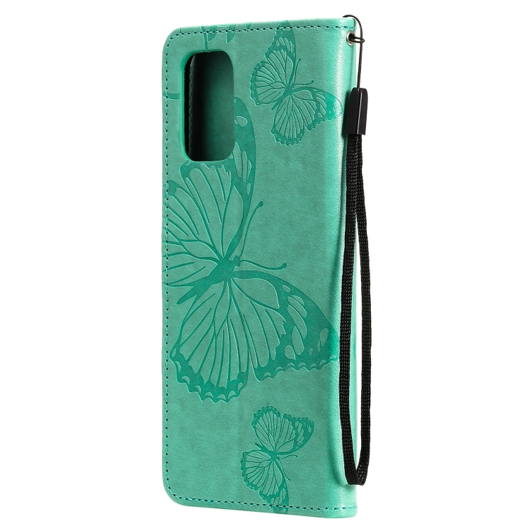 For Xiaomi Redmi Note 10 4G Pressed Printing Butterfly Pattern Horizontal Flip PU Leather Case with Holder & Card Slots & Wallet & Lanyard