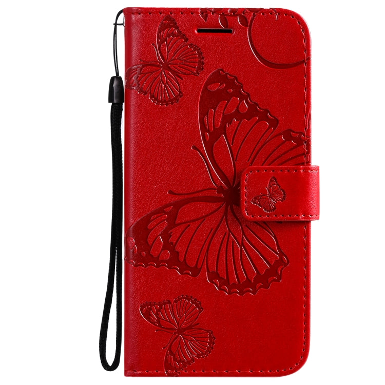 For Xiaomi Redmi Note 10 4G Pressed Printing Butterfly Pattern Horizontal Flip PU Leather Case with Holder & Card Slots & Wallet & Lanyard