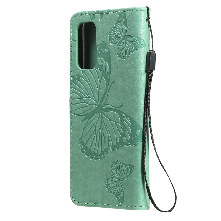 For Samsung Galaxy A32 4G Pressed Printing Butterfly Pattern Horizontal Flip PU Leather Case with Holder & Card Slots & Wallet & Lanyard