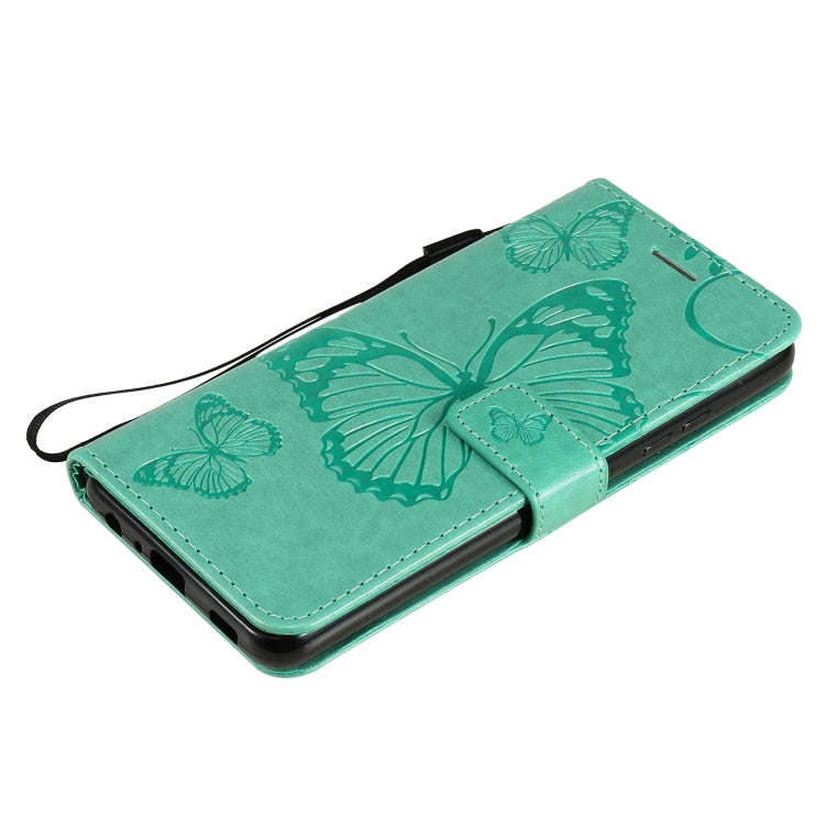 For Samsung Galaxy A32 4G Pressed Printing Butterfly Pattern Horizontal Flip PU Leather Case with Holder & Card Slots & Wallet & Lanyard