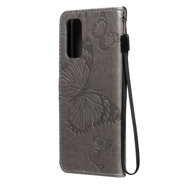 For Samsung Galaxy A32 4G Pressed Printing Butterfly Pattern Horizontal Flip PU Leather Case with Holder & Card Slots & Wallet & Lanyard