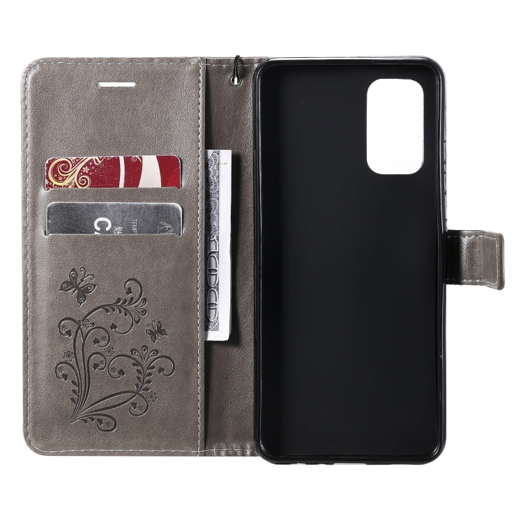 For Samsung Galaxy A32 4G Pressed Printing Butterfly Pattern Horizontal Flip PU Leather Case with Holder & Card Slots & Wallet & Lanyard