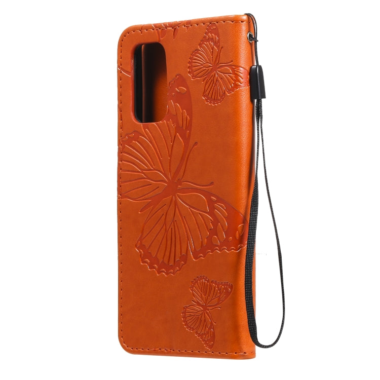 For Samsung Galaxy A32 4G Pressed Printing Butterfly Pattern Horizontal Flip PU Leather Case with Holder & Card Slots & Wallet & Lanyard