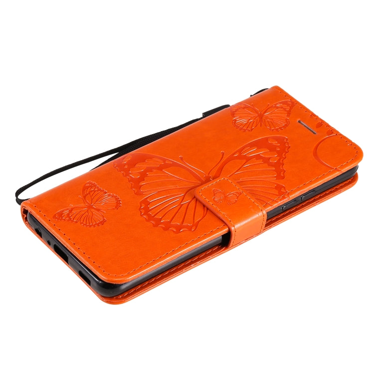 For Samsung Galaxy A32 4G Pressed Printing Butterfly Pattern Horizontal Flip PU Leather Case with Holder & Card Slots & Wallet & Lanyard