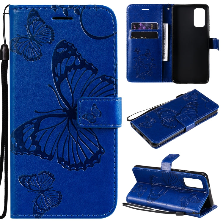 For Samsung Galaxy A32 4G Pressed Printing Butterfly Pattern Horizontal Flip PU Leather Case with Holder & Card Slots & Wallet & Lanyard