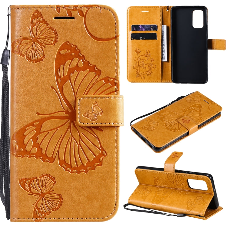 For Samsung Galaxy A32 4G Pressed Printing Butterfly Pattern Horizontal Flip PU Leather Case with Holder & Card Slots & Wallet & Lanyard