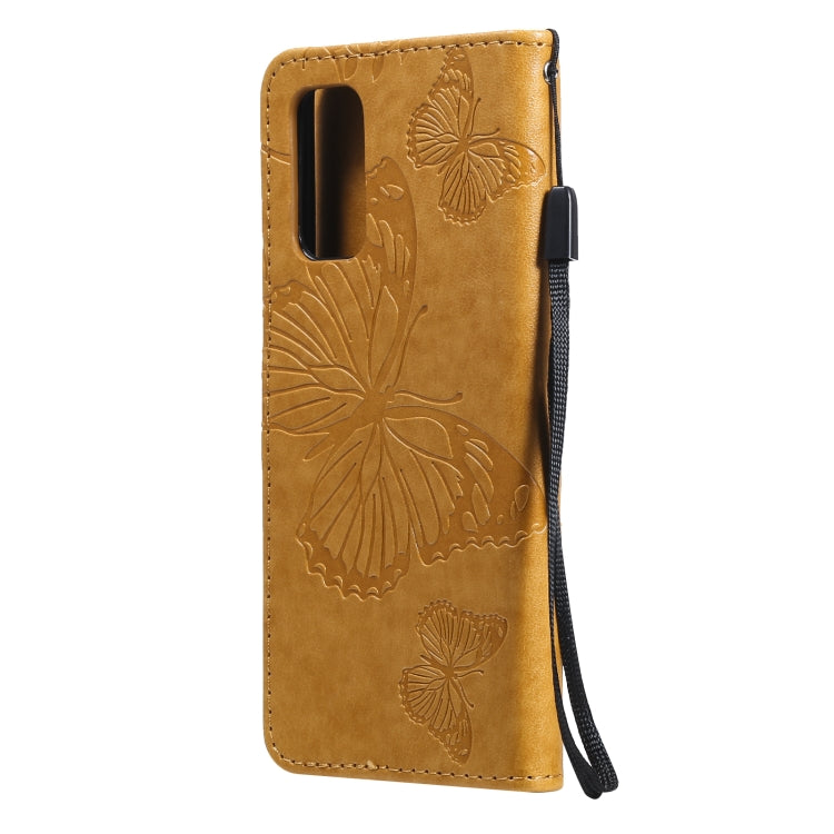 For Samsung Galaxy A32 4G Pressed Printing Butterfly Pattern Horizontal Flip PU Leather Case with Holder & Card Slots & Wallet & Lanyard