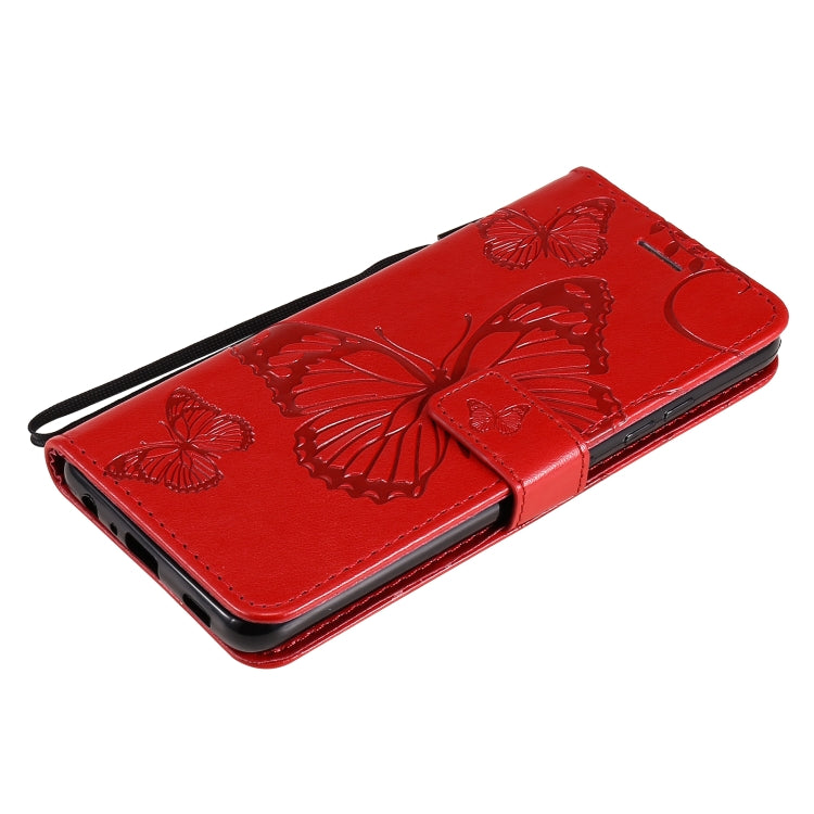 For Samsung Galaxy A32 4G Pressed Printing Butterfly Pattern Horizontal Flip PU Leather Case with Holder & Card Slots & Wallet & Lanyard