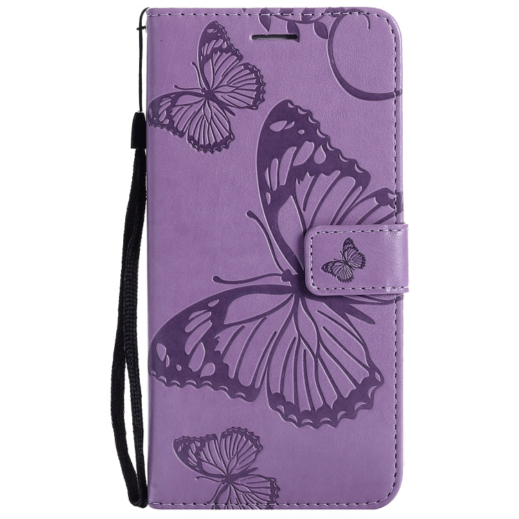 For Samsung Galaxy A32 4G Pressed Printing Butterfly Pattern Horizontal Flip PU Leather Case with Holder & Card Slots & Wallet & Lanyard