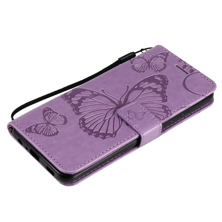 For Samsung Galaxy A32 4G Pressed Printing Butterfly Pattern Horizontal Flip PU Leather Case with Holder & Card Slots & Wallet & Lanyard