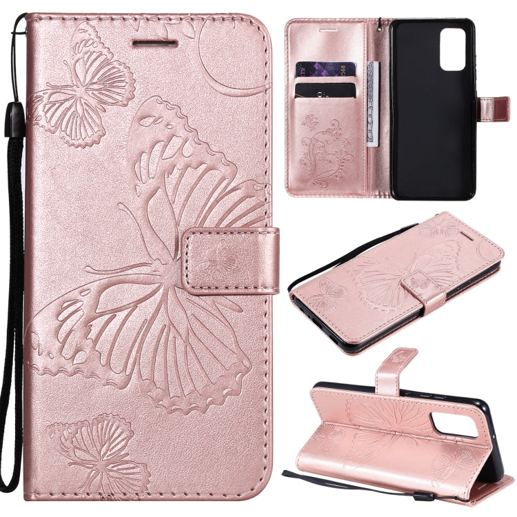 For Samsung Galaxy A32 4G Pressed Printing Butterfly Pattern Horizontal Flip PU Leather Case with Holder & Card Slots & Wallet & Lanyard