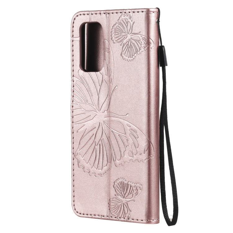 For Samsung Galaxy A32 4G Pressed Printing Butterfly Pattern Horizontal Flip PU Leather Case with Holder & Card Slots & Wallet & Lanyard