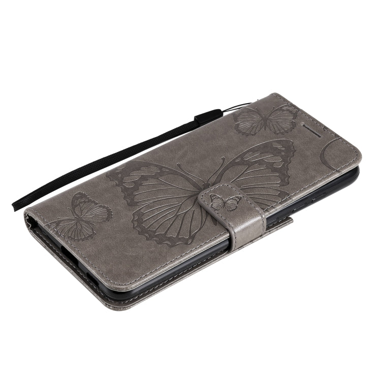 For Samsung Galaxy S21 FE Pressed Printing Butterfly Pattern Horizontal Flip PU Leather Case with Holder & Card Slots & Wallet & Lanyard