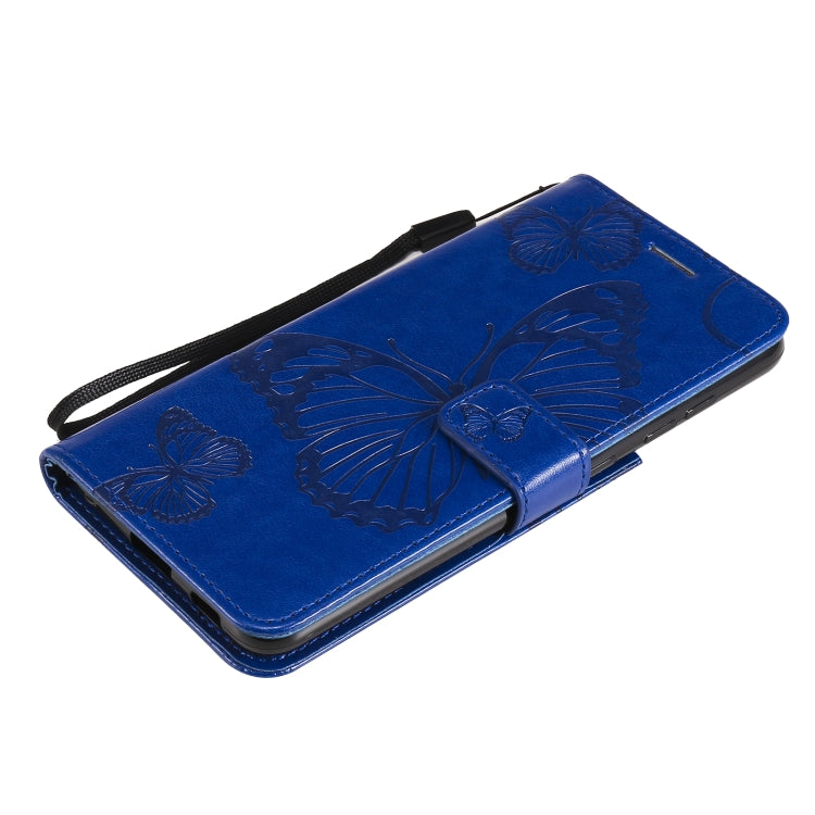 For Samsung Galaxy S21 FE Pressed Printing Butterfly Pattern Horizontal Flip PU Leather Case with Holder & Card Slots & Wallet & Lanyard