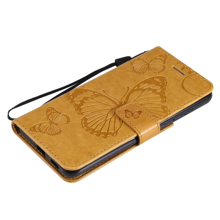 For Samsung Galaxy S21 FE Pressed Printing Butterfly Pattern Horizontal Flip PU Leather Case with Holder & Card Slots & Wallet & Lanyard