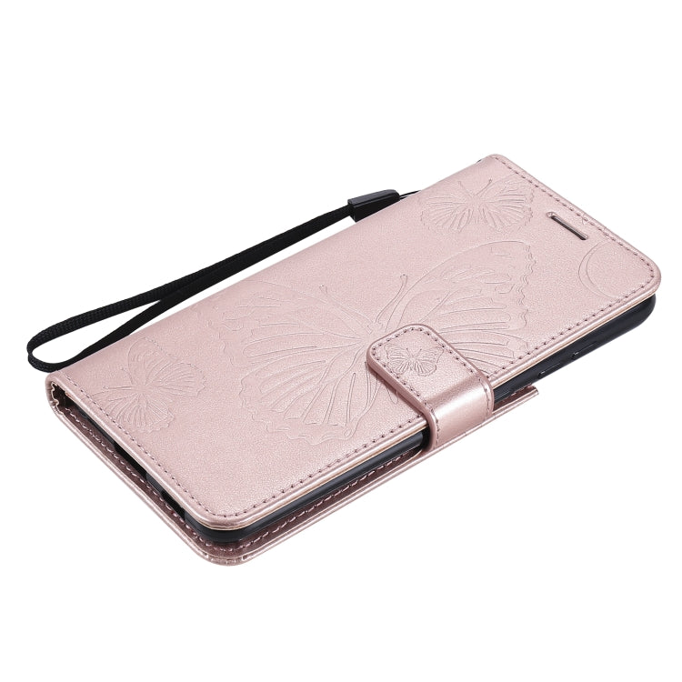 For Samsung Galaxy S21 FE Pressed Printing Butterfly Pattern Horizontal Flip PU Leather Case with Holder & Card Slots & Wallet & Lanyard