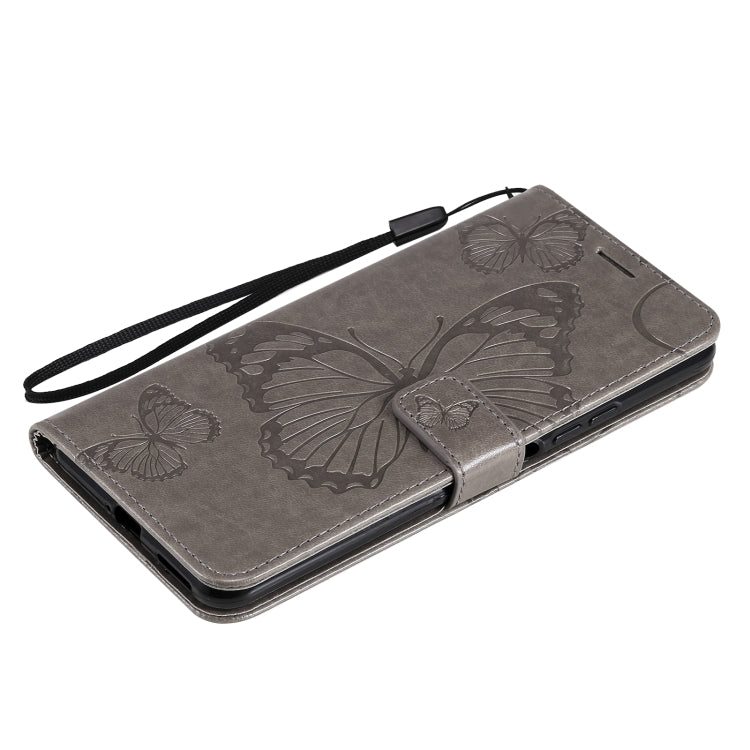 For Xiaomi Mi 11 Lite Pressed Printing Butterfly Pattern Horizontal Flip PU Leather Case with Holder & Card Slots & Wallet & Lanyard