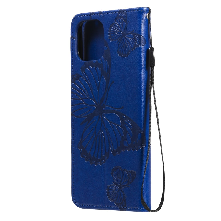 For Xiaomi Mi 11 Lite Pressed Printing Butterfly Pattern Horizontal Flip PU Leather Case with Holder & Card Slots & Wallet & Lanyard