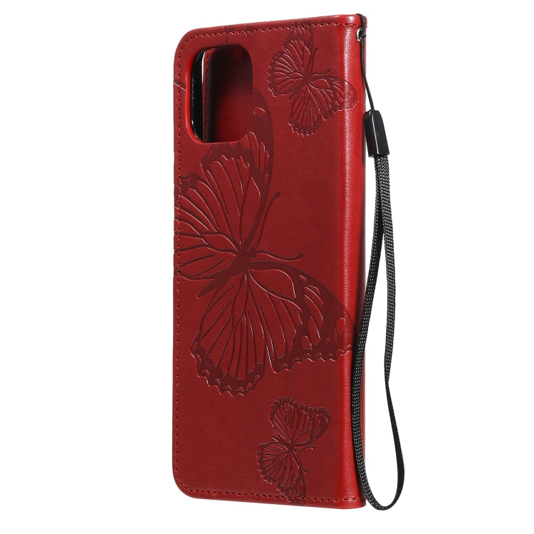 For Xiaomi Mi 11 Lite Pressed Printing Butterfly Pattern Horizontal Flip PU Leather Case with Holder & Card Slots & Wallet & Lanyard