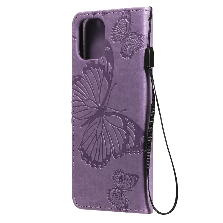 For Xiaomi Mi 11 Lite Pressed Printing Butterfly Pattern Horizontal Flip PU Leather Case with Holder & Card Slots & Wallet & Lanyard