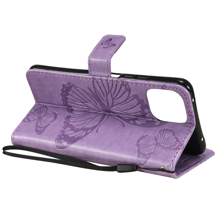 For Xiaomi Mi 11 Lite Pressed Printing Butterfly Pattern Horizontal Flip PU Leather Case with Holder & Card Slots & Wallet & Lanyard