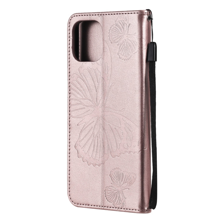 For Xiaomi Mi 11 Lite Pressed Printing Butterfly Pattern Horizontal Flip PU Leather Case with Holder & Card Slots & Wallet & Lanyard