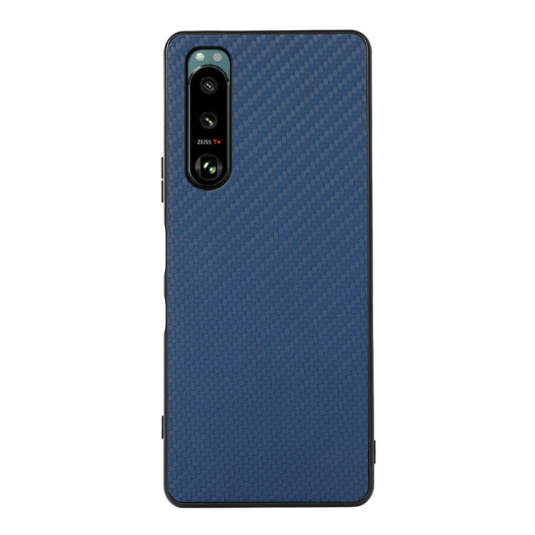 For Sony Xperia 5 III Carbon Fiber Skin PU + PC + TPU Shockprof Protective Case