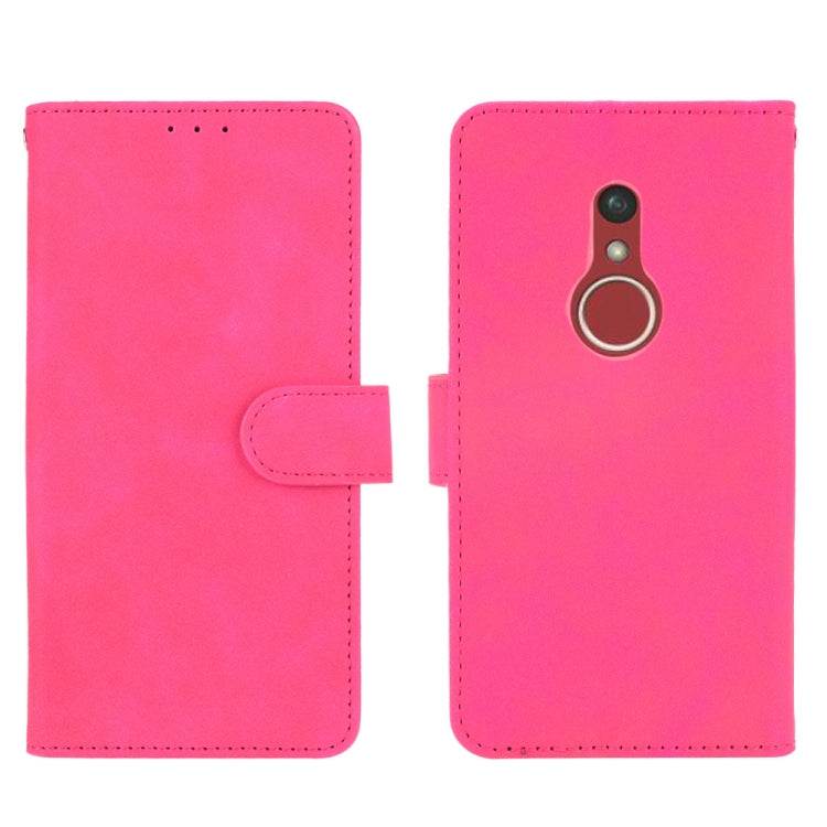 For Fujitsu Be4 Plus F-41B Solid Color Skin Feel Magnetic Buckle Horizontal Flip Calf Texture PU Leather Case with Holder & Card Slots & Wallet