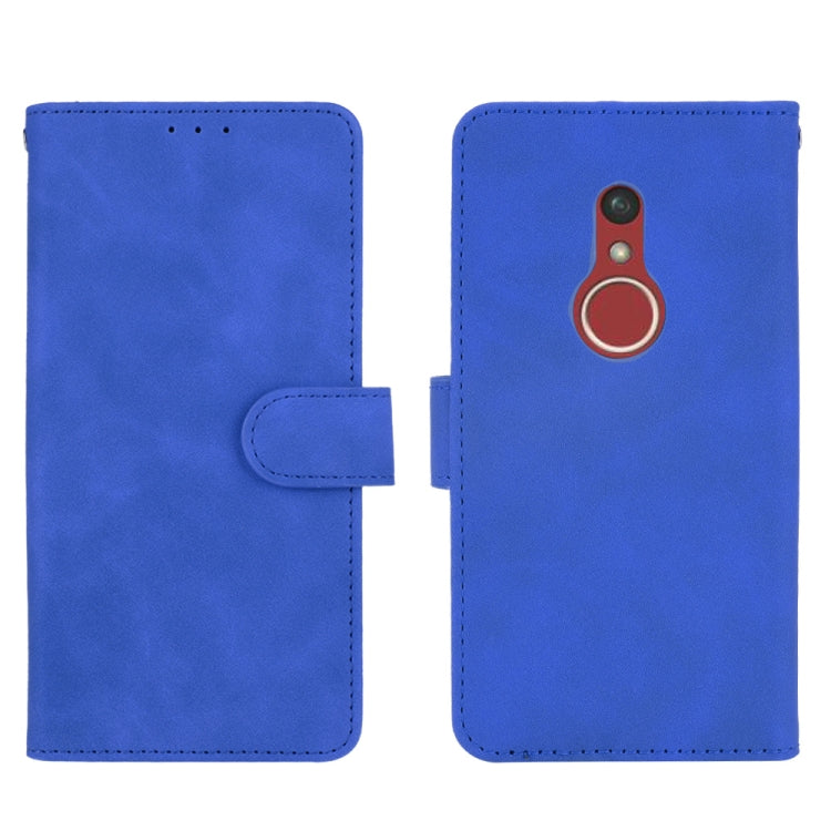 For Fujitsu Be4 Plus F-41B Solid Color Skin Feel Magnetic Buckle Horizontal Flip Calf Texture PU Leather Case with Holder & Card Slots & Wallet