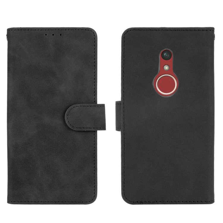 For Fujitsu Be4 Plus F-41B Solid Color Skin Feel Magnetic Buckle Horizontal Flip Calf Texture PU Leather Case with Holder & Card Slots & Wallet