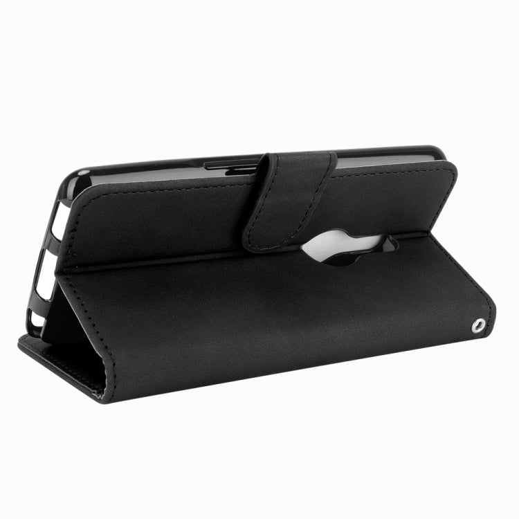 For Fujitsu Be4 Plus F-41B Solid Color Skin Feel Magnetic Buckle Horizontal Flip Calf Texture PU Leather Case with Holder & Card Slots & Wallet